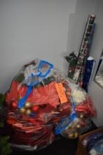 (4) BAGS WITH MISC. CHRISTMAS DECORATIONS AND