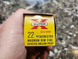 Winchester Super X Western Rim Fire Ammo 22 Win. Magnum Jacketed Hollow Point SX22 WMR (Read Descrp)