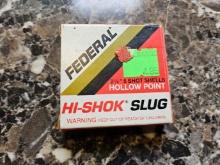 Federal Hi-Shok Slug 2 1/2" 5 Shot Shells (Read Description)