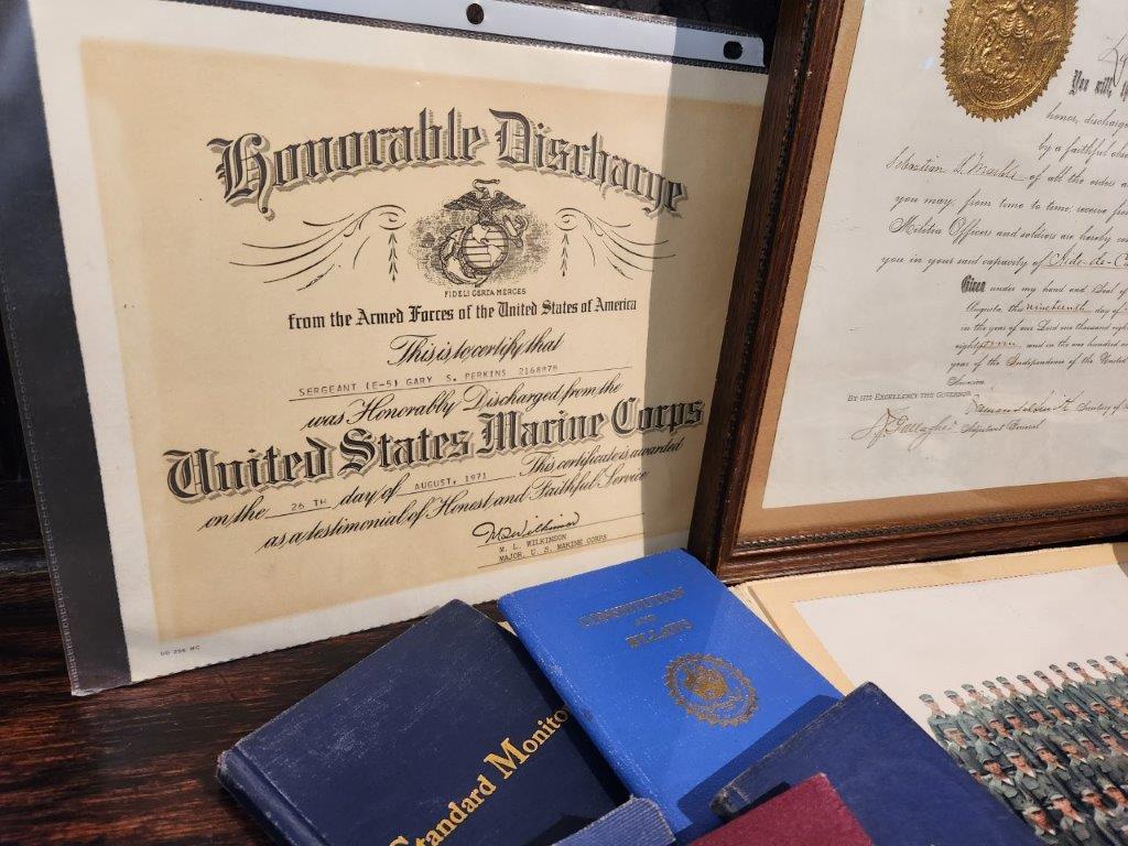 Framed "Honorable Discharge" Marine Corp,
