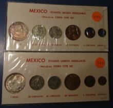 MEXICO COINS TYPE SETS (2 SETS)