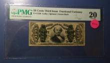 1863 FIFTY CENT FRACTIONAL NOTE FR 1339 PMG VF-20 (INTERNAL TEAR)