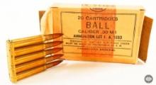 20 Rounds Clipped Frankford Arsenal M1 Ball 30-06 SPRG Ammunition