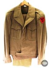 WWII US Army Jacket and Trouser - 86th Infantry Division Patch