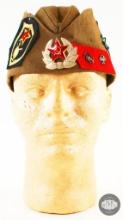 1974 Soviet Russian Army Cap with Pins and Patches