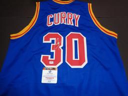 Stephen Curry Golden State Warriors Autographed Custom Basketball Jersey GA coa