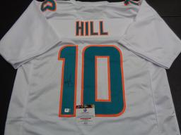 Tyreek Hill Miami Dolphins Autographed Custom Football Jersey GA coa