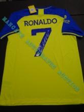 Cristiano Ronaldo Al-Nassr Daneus Autographed 2022-23 Home Soccer Jersey GA coa