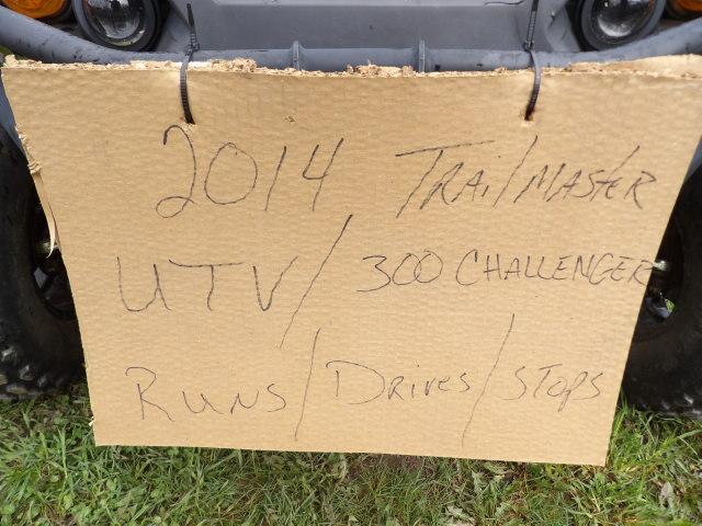 2014 Trailmaster 300 Challenger UTV, Single Cylinder Gas Engine, Runs & Dri