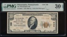 1929 $10 Philadelphia PA National PMG 30EPQ