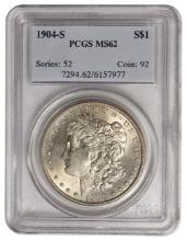 1904-S $1 Morgan Silver Dollar PCGS MS62