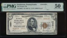 1929 $5 Souderton PA National PMG 50