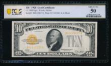 1928 $10 Gold Certificate PCGS 50