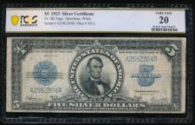 1923 $5 Lincoln Porthole Silver Certificate PCGS 20