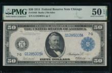 1914 $50 Chicago FRN PMG 50EPQ