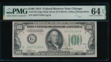 1934 $100 Chicago FRN PMG 64EPQ