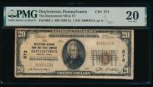 1929 $20 Doylestown PA National PMG 20