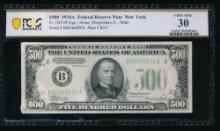 1934A $500 New York FRN PCGS 30