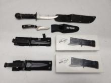 (4Pcs.) ASSORTED FIXED BLADE KNIVES
