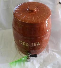 Watt Iced Tea Barrel w/ Lid 10 1/2 In x 8 In
