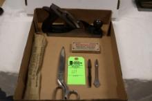Winchester Plane & Winchester Large Scissors & Winchester Safety Razor & Two Winchester Drill Bits &