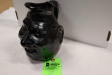 Pottery Head Pitcher, 7.5 In. Tall