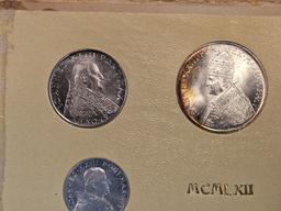 GEM Brilliant Uncirculated 1962 Vatican silver coin Set