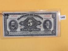 1913 El Estado de Sonora 5 and 10 pesos