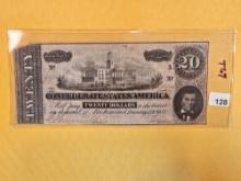 1864 Confederate twenty dollar note
