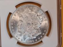 NGC 1880 Morgan Dollar in Mint State 63