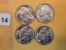 Four Choice or better Jefferson Nickels