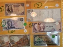 Eleven mixed pieces of currency