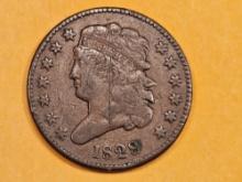 1828 Classic Head Half Cent in Fine