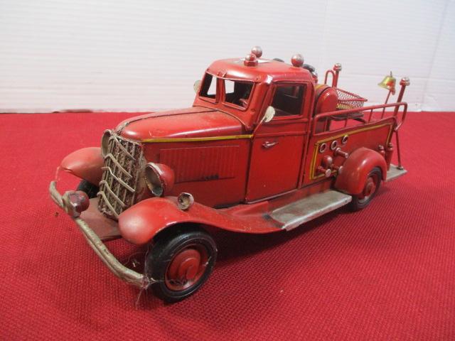 Novelty Tin Pumper Fire Truck