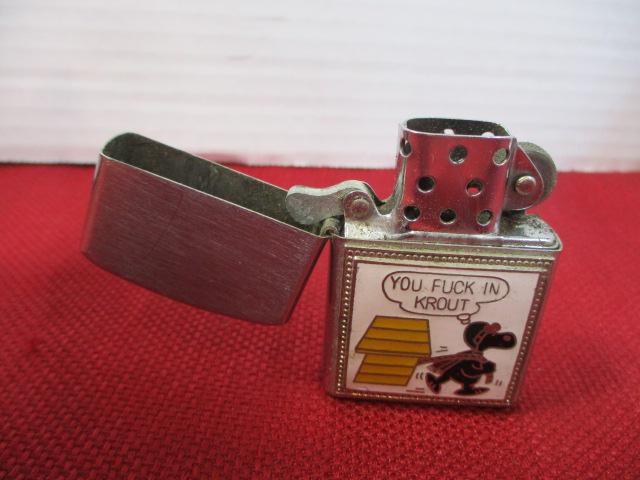 Howard WWII "You Fuck In Krout" Red Barron Lighter
