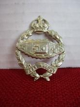 WWII British Royal Tank Regiment Hat Badge