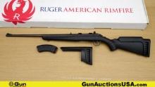 Ruger AMERICAN .22 WMR Rifle. Like New. 22" Barrel. Bolt Action Features a Green Fiberoptic Front Si