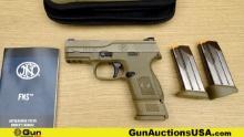 FN FNS-9C 9X19 Pistol. Excellent. 3.5" Barrel. Shiny Bore, Tight Action Semi Auto Features a Two Ton