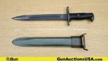 American Fork and Hoe Co. M1 BOMB STAMPED Bayonet. Excellent. WWII M1 Garand Bayonet, with a 9.75" B