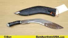 Kukri Knife & Scabbard. Fair Condition. The Legendary Kukri Knife with it's Timeless Blade Design, E