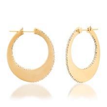 14K Yellow Gold Setting with 0.60ct Diamond Earrings
