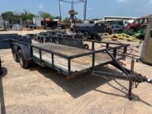 Trailmaster 83"X16' Bumper Pull Utility Trailer with Pipe Top Rail No Ramps VIN 18406