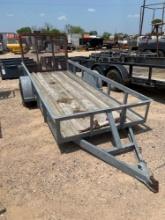 5'X13' Angle Iron Top Bumper Pull Utility Trailer Needs Tires