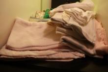 Contents of closet to include Tablecloths & Linens