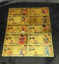 Dragonball Z Golden Bills Banknotes