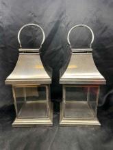 Pair of Loral Lantern Candle Holders