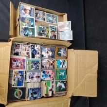 2 boxes of 1980s-2000s baseball cards Topps Leaf Fleer Ultra Upper Deck