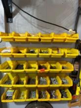 yellow bolt and nut bins