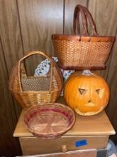 Vintage Baskets, Pumpkin Decor and Misc