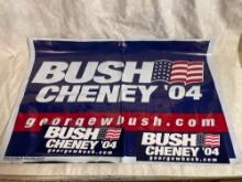 Bush Cheney Political Sign and Stickers